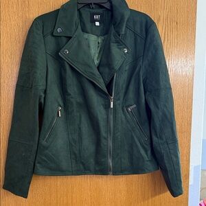 Kut from the Kloth Dark Green Leather Jacket